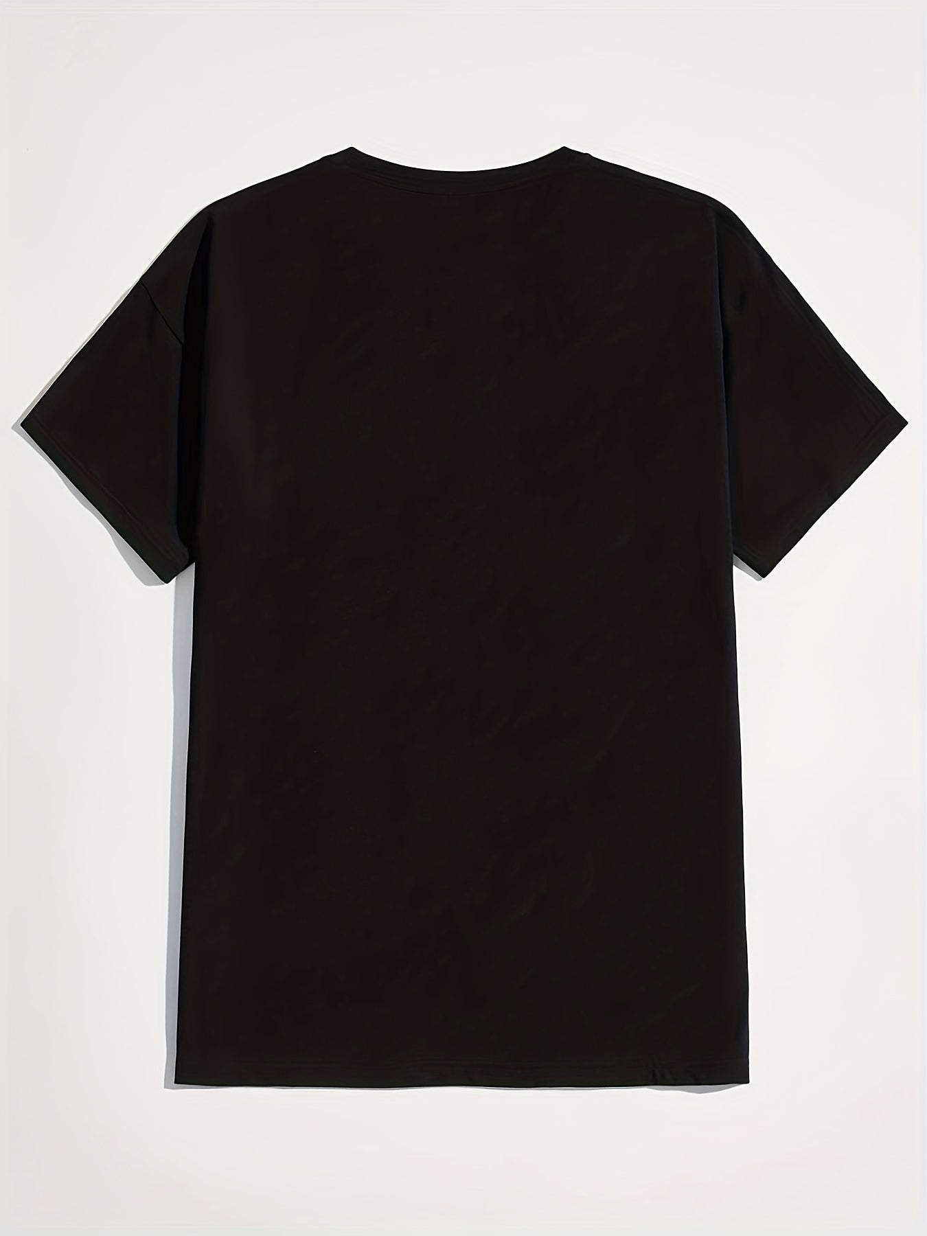 Men's Casual Trendy Smile Graphic Print Comfortable Crew Neck Short Sleeve T-shirts, Summer Top Tees