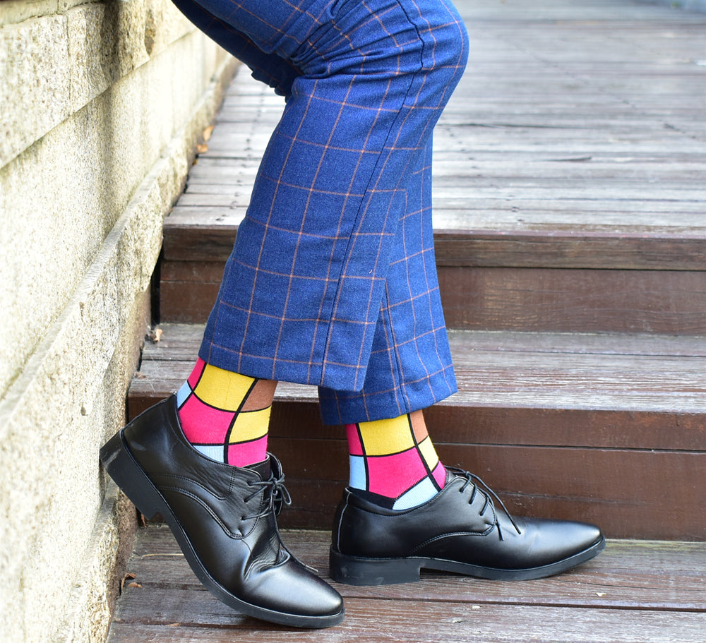 5Pairs Unisex Cotton Blend Novelty Socks - Fun, Colorful Patterns for Couples - Soft, Breathable, Everyday Fashion