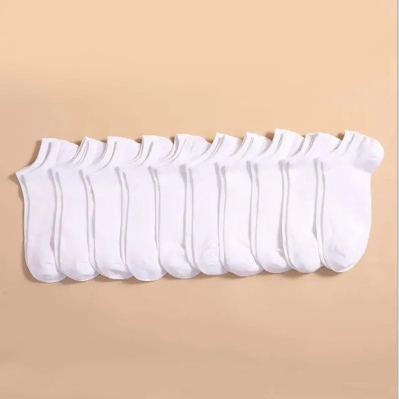 10/20 Pairs Men's Fashion Ankle Socks - Sweat Absorbent Anti-Odor Breathable Summer No-Show Socks, Thin Lightweight Solid Color (Black/White/Grey) for Casual & Formal Wear, Minimalist Design, Comfortable Fit, Office Professio