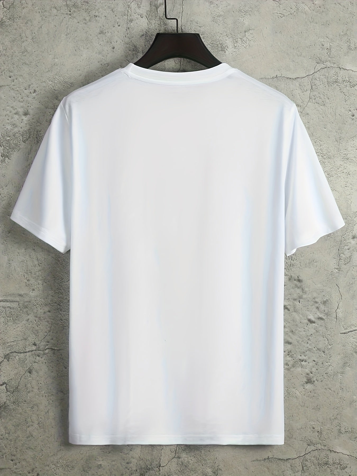 Men's Casual Trendy Smile Graphic Print Comfortable Crew Neck Short Sleeve T-shirts, Summer Top Tees
