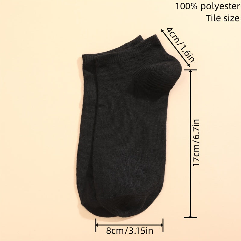 10/20 Pairs Men's Fashion Ankle Socks - Sweat Absorbent Anti-Odor Breathable Summer No-Show Socks, Thin Lightweight Solid Color (Black/White/Grey) for Casual & Formal Wear, Minimalist Design, Comfortable Fit, Office Professio