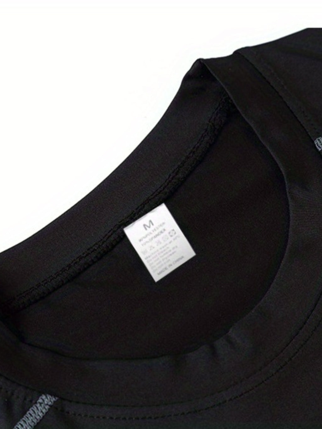 5pcs Men'S Black Compression Long Sleeve T-Shirts - High Stretch, Moisture-Wicking, Skin-Fitting Athletic Wear for Workout & Fitness, All-Season Clothing | Skin Tight Fit | Moisturewicking Fabric, Sweat-Resistant
