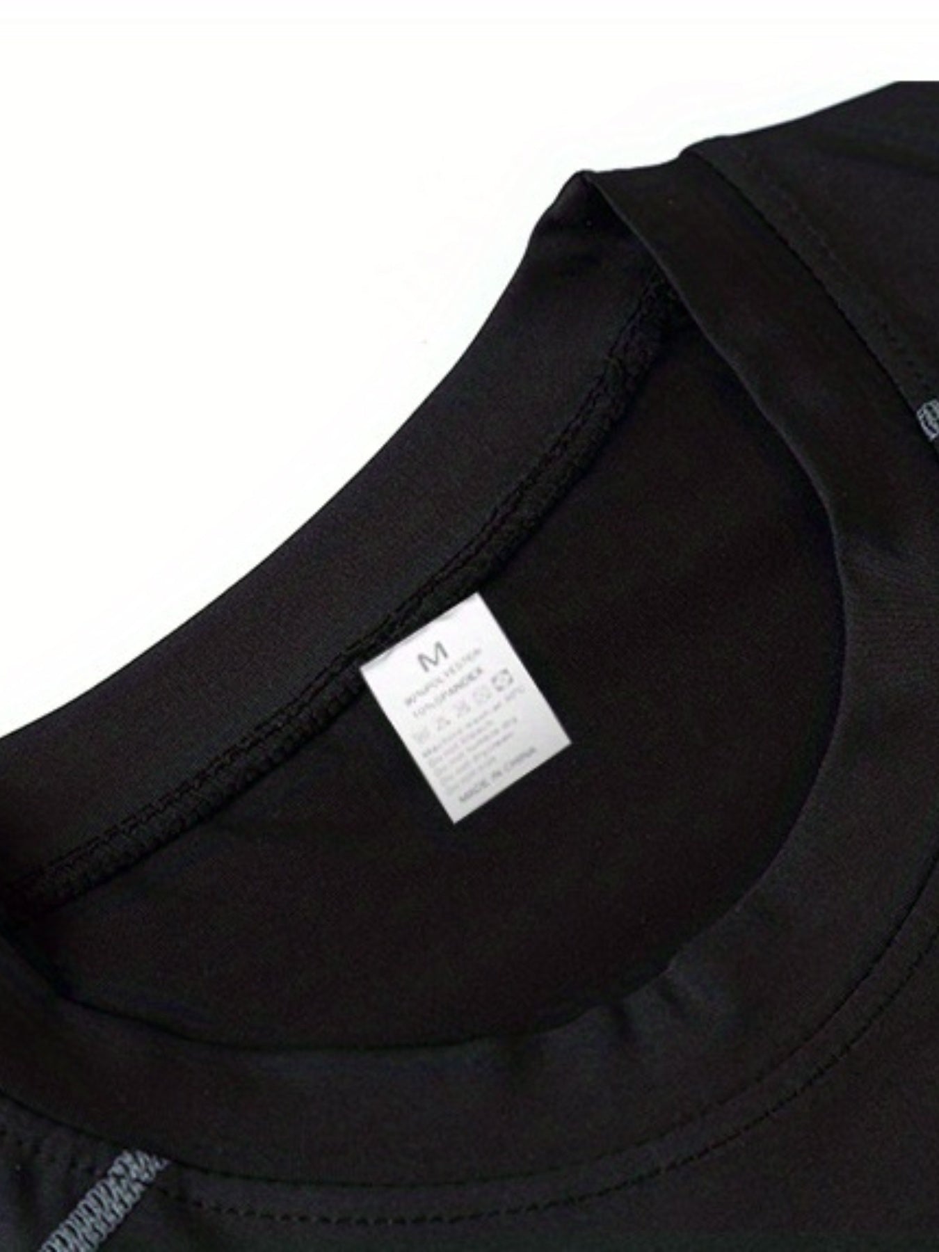 5pcs Men'S Black Compression Long Sleeve T-Shirts - High Stretch, Moisture-Wicking, Skin-Fitting Athletic Wear for Workout & Fitness, All-Season Clothing | Skin Tight Fit | Moisturewicking Fabric, Sweat-Resistant