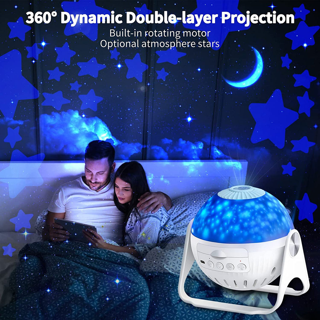 1pc Planetarium Projector, Galaxy Projector, 7 In 1 Rotating Nebula Moon Star Projector, Bedroom Projection Lamp, Decorative Night Light