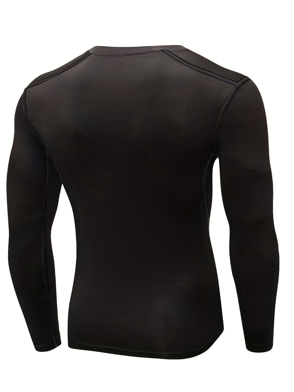 5pcs Men'S Black Compression Long Sleeve T-Shirts - High Stretch, Moisture-Wicking, Skin-Fitting Athletic Wear for Workout & Fitness, All-Season Clothing | Skin Tight Fit | Moisturewicking Fabric, Sweat-Resistant