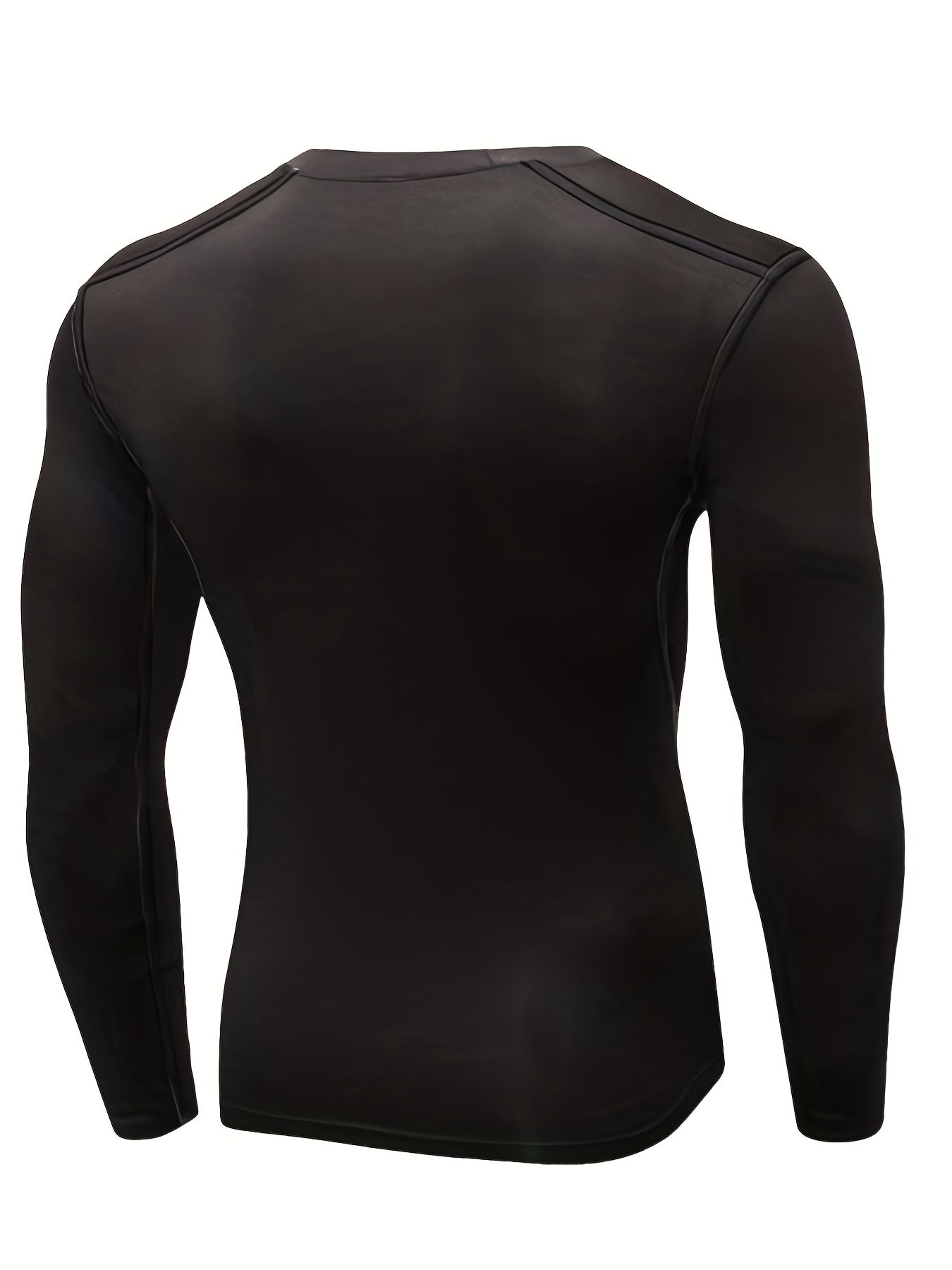 5pcs Men'S Black Compression Long Sleeve T-Shirts - High Stretch, Moisture-Wicking, Skin-Fitting Athletic Wear for Workout & Fitness, All-Season Clothing | Skin Tight Fit | Moisturewicking Fabric, Sweat-Resistant