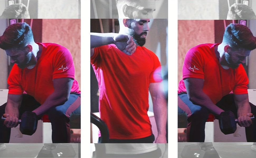3pcs Men's Athletic Compression T-Shirts - Moisture-Wicking, Breathable Mesh Workout Shirts, Short Sleeve, Round Neck - Black, White, Camo Pattern - Perfect for Gym, Running & Training, Gym Wear | Round Neck Tee | Nontranspar