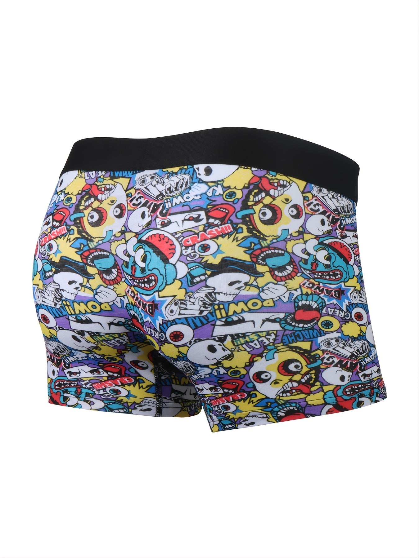 5-Piece Boys Ultra-Soft Cotton Boxer Brief Set - Moisture-Wicking, Vibrant Cartoon Prints, Athletic Sport Performance