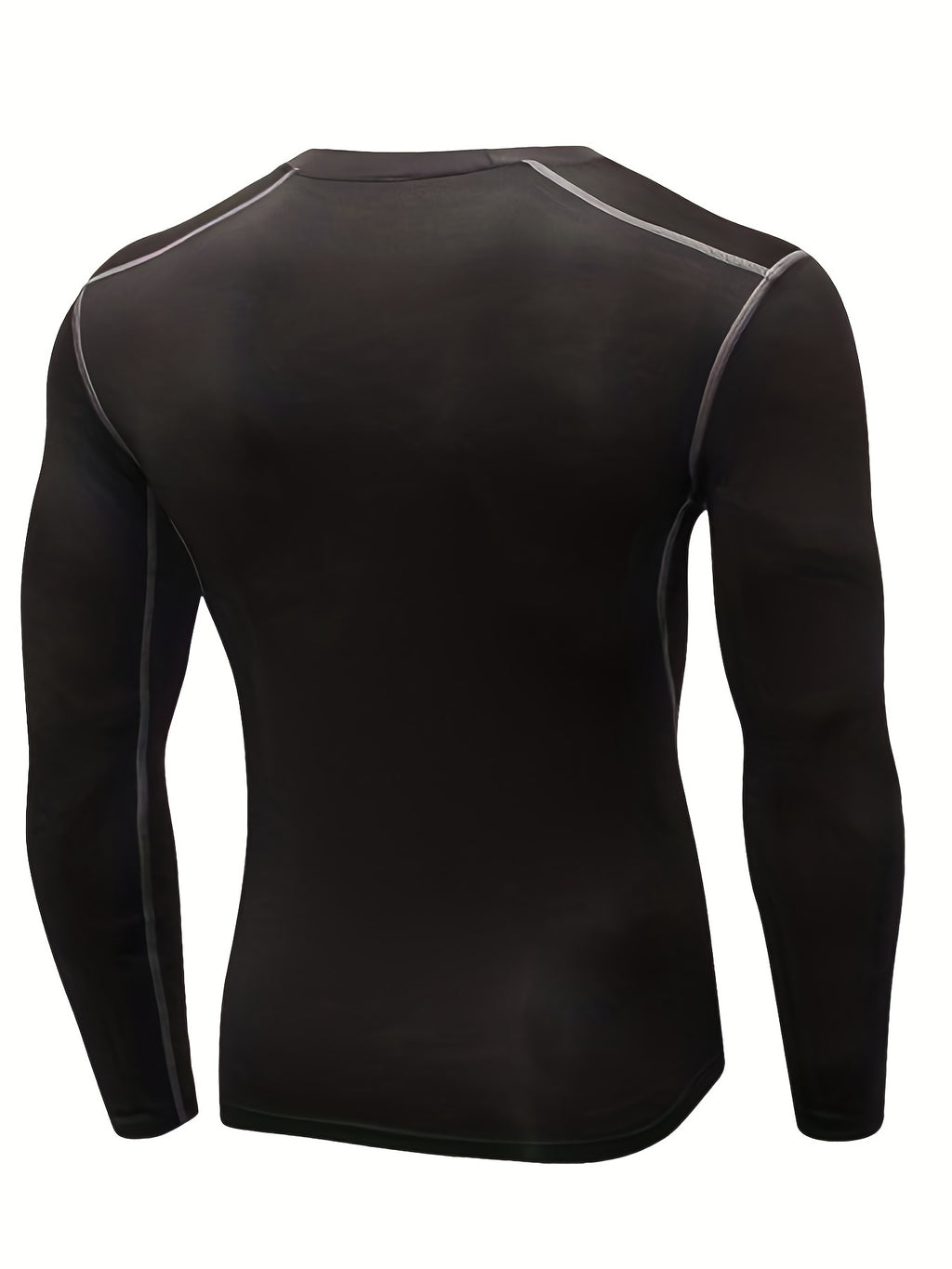 5pcs Men'S Black Compression Long Sleeve T-Shirts - High Stretch, Moisture-Wicking, Skin-Fitting Athletic Wear for Workout & Fitness, All-Season Clothing | Skin Tight Fit | Moisturewicking Fabric, Sweat-Resistant