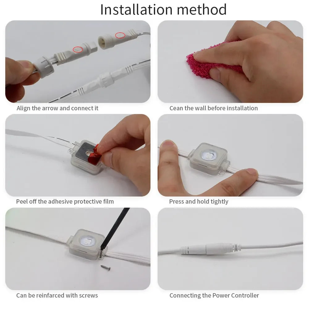 Permanent Eaves LED Smart Outdoor RGBIC WIFI LED Light for House with Remote Full House Eaves Light Party Christmas Holiday Deco