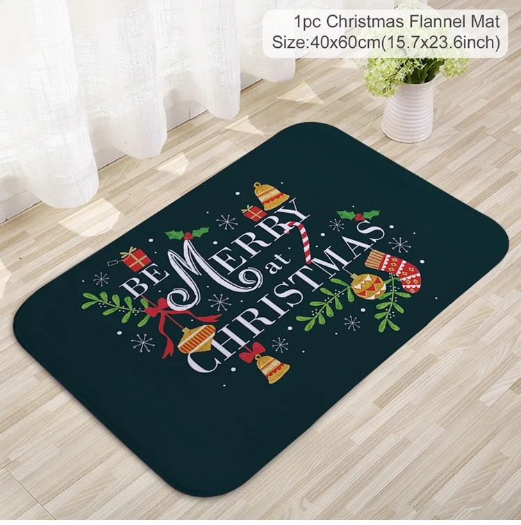 Christmas Door Mat Santa Claus Outdoor Carpet Merry Christmas Decorations For Home 2025 Navidad Xmas Ornament New Year 2026