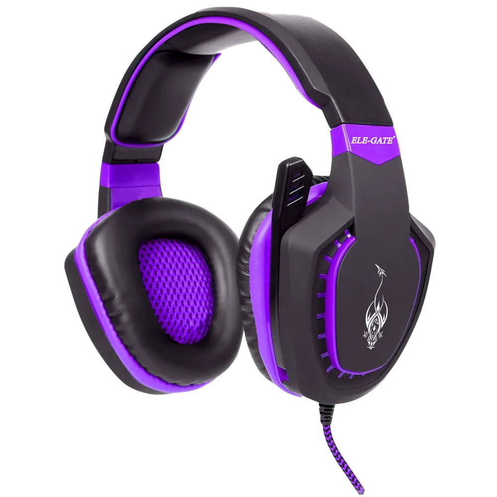 Gamer LED Headband Headphones Microphone Dynamic Vocalism ANC Waterproof Wireless USB AUX for Sports Travel Mobile Phone DJ