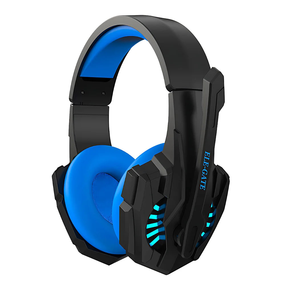 Gamer LED Headband Over-Ear Headphones with Microphone Noise Cancelling Video Games Sports Accessories