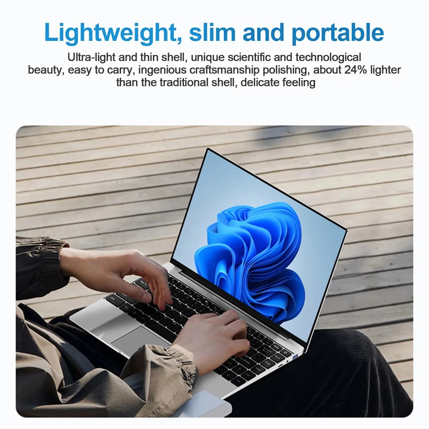 14" Business Laptop Intel N3700 16GB RAM384GB Storage Ultra thin body Gaming laptops Windows 11 pc gaming  256GB/512GB/1TBsilver