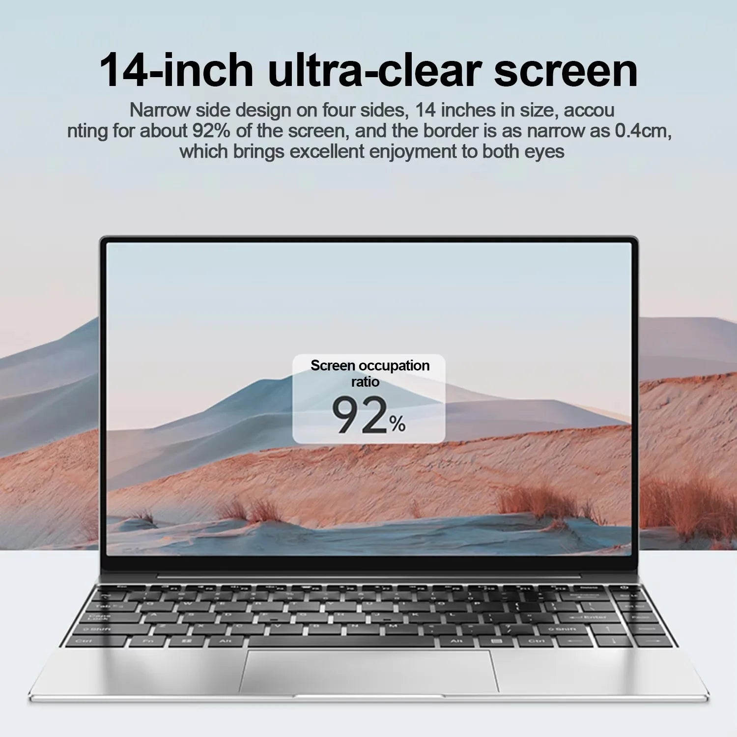 14" Business Laptop Intel N3700 16GB RAM384GB Storage Ultra thin body Gaming laptops Windows 11 pc gaming  256GB/512GB/1TBsilver