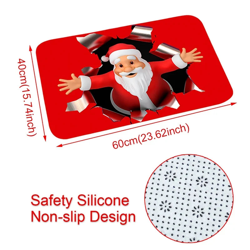 Christmas Door Mat Santa Claus Outdoor Carpet Merry Christmas Decorations For Home 2025 Navidad Xmas Ornament New Year 2026