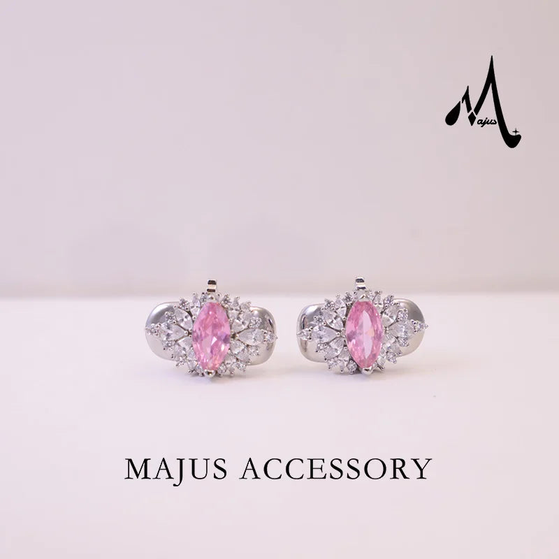 High Quality Earphone Jewelry for Bose (No Earphone) Pink 5A Cubic Zirconia Sparkling Earring Headphones for Women