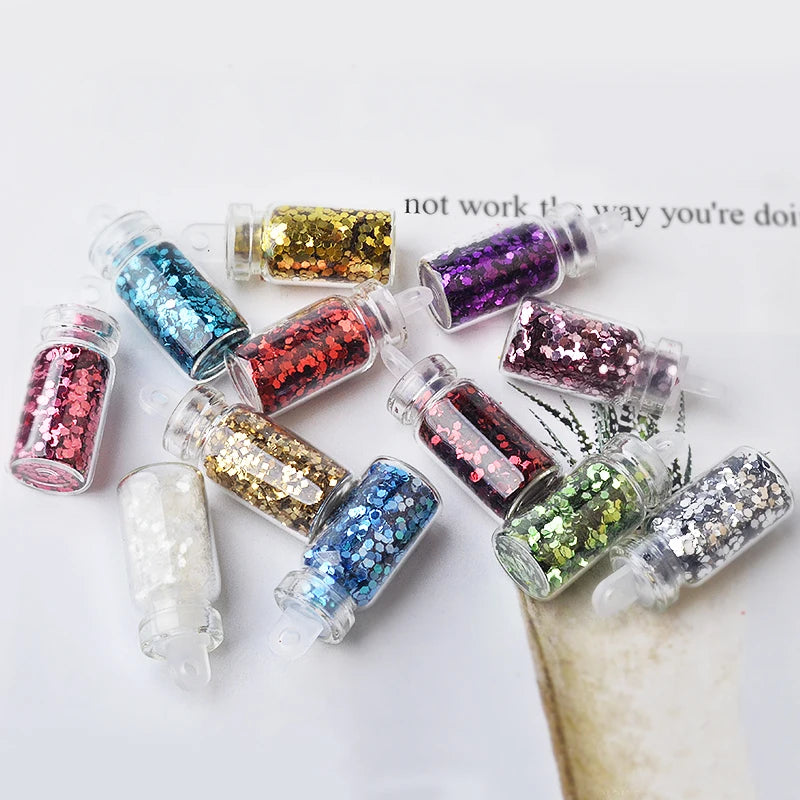48pcs Nail Art Rhinestones Beads Sequins Set Mixed Design Glitter Tips Decoration Tools Gel Nail Stickers Case for Beauty Salon