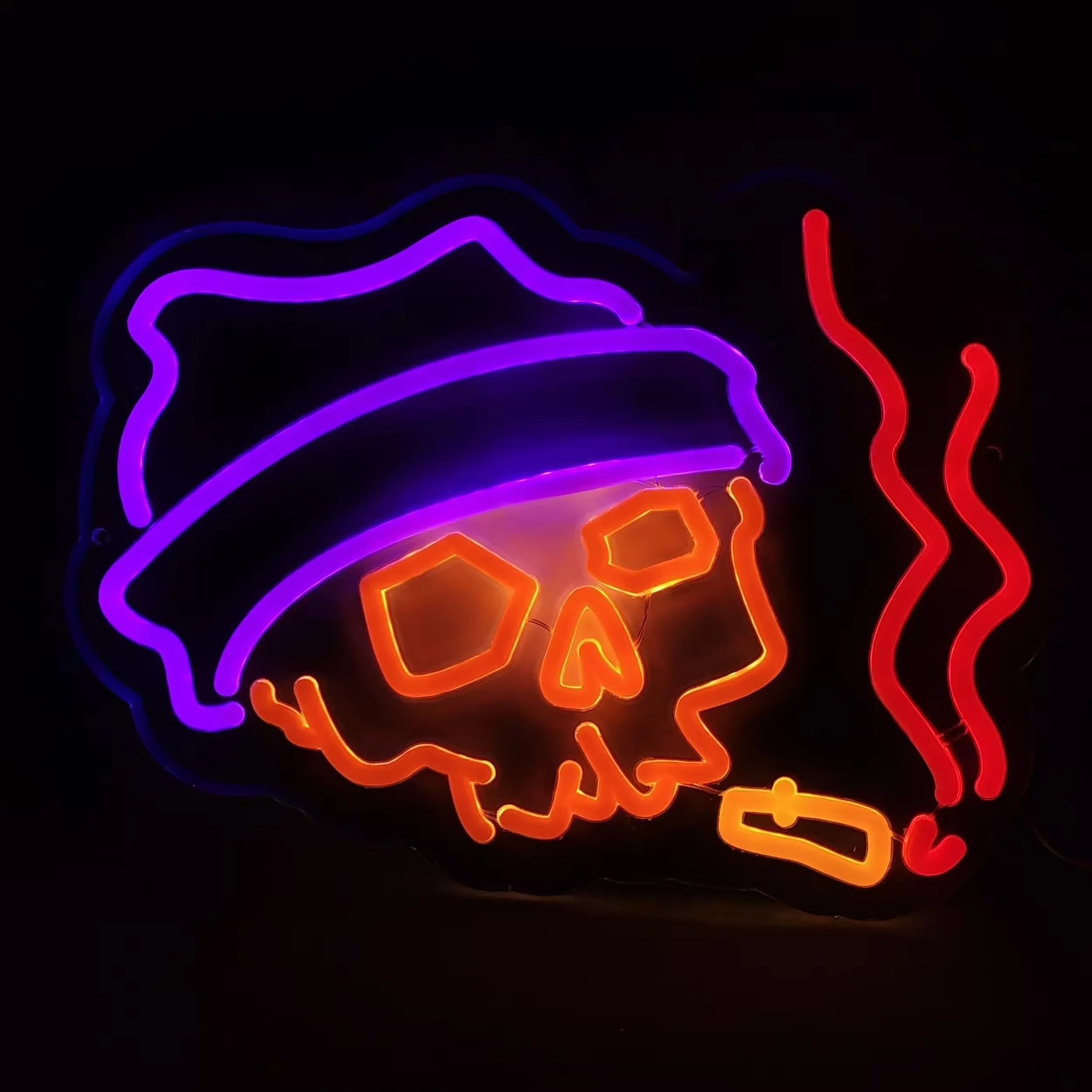 Skull Neon Sign Halloween LED Sign for Wall Decor Party Neon Sign Halloween Day Gift Home Wall Party Light Halloween Decor