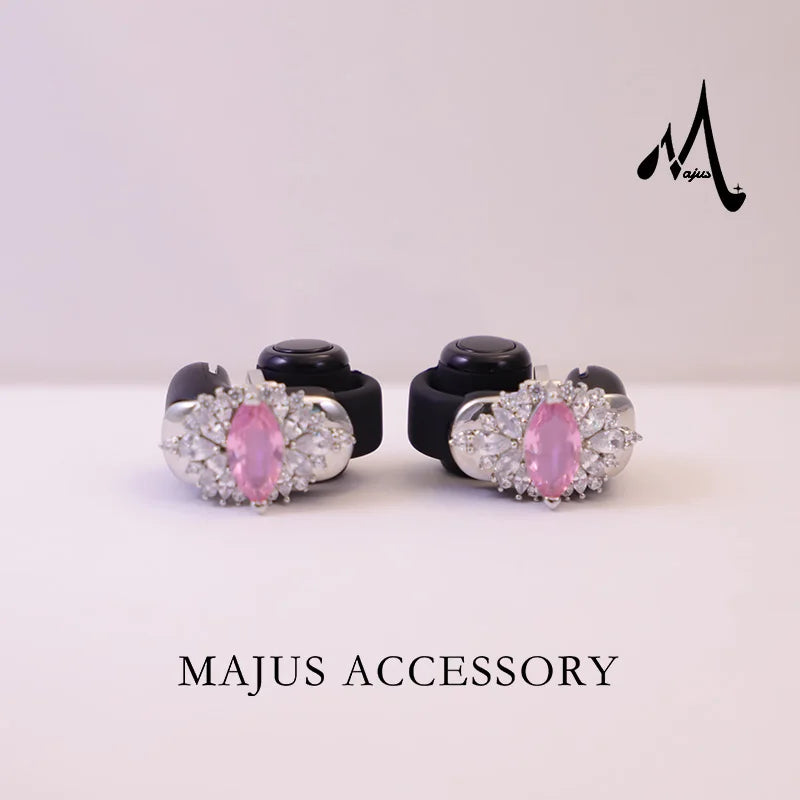 High Quality Earphone Jewelry for Bose (No Earphone) Pink 5A Cubic Zirconia Sparkling Earring Headphones for Women