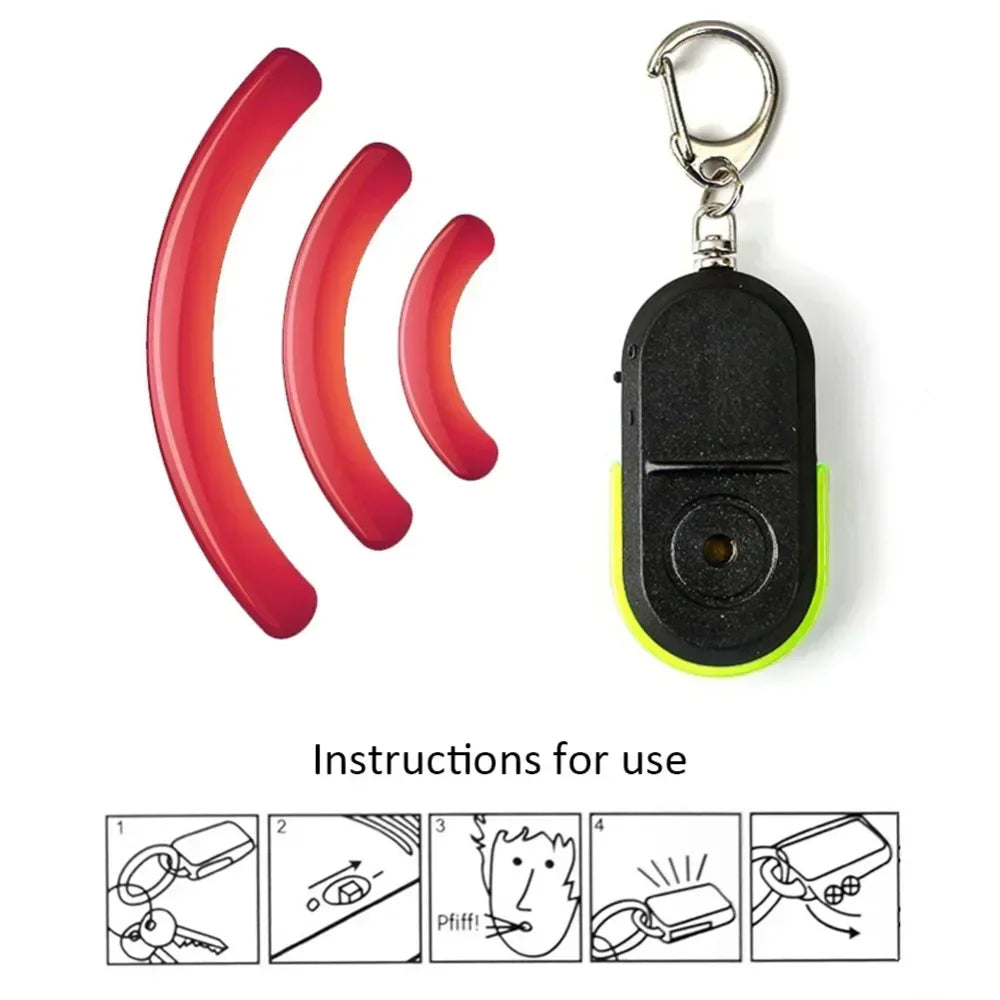 Anti-Lost Alarm Key Finder Locator Tracker Keychain Whistle Sound Smart Flashing Beeping With LED Light Anti Lost Keyring Finder