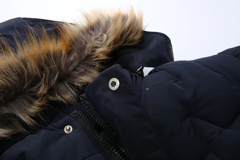Winter Jacket Kids Boys Keep Warm Parka Windproof Snowproof Thermal Heavy Coat Fashion Outdoor Jacket CoolBoys Children Clothing