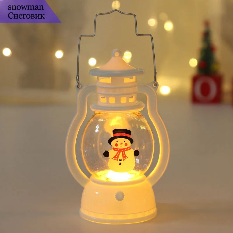 Christmas Ornaments 2025 New Year's Halloween Goods Battery-operated Gift Santa Claus Candle Warm Lights For Home Decorations