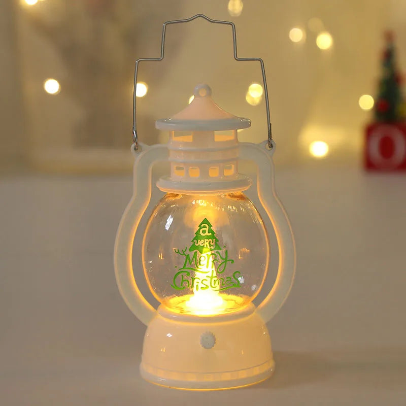 Christmas Ornaments 2025 New Year's Halloween Goods Battery-operated Gift Santa Claus Candle Warm Lights For Home Decorations