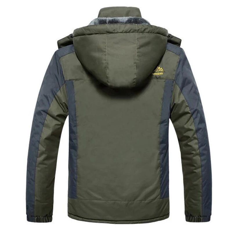 Winter Outdoors Jackets Plus Size 5XL 6XL 7XL 8XL 9XL Thicken Fleece Warm Coats Men Outwear Waterproof Windproof Hooded Jacket
