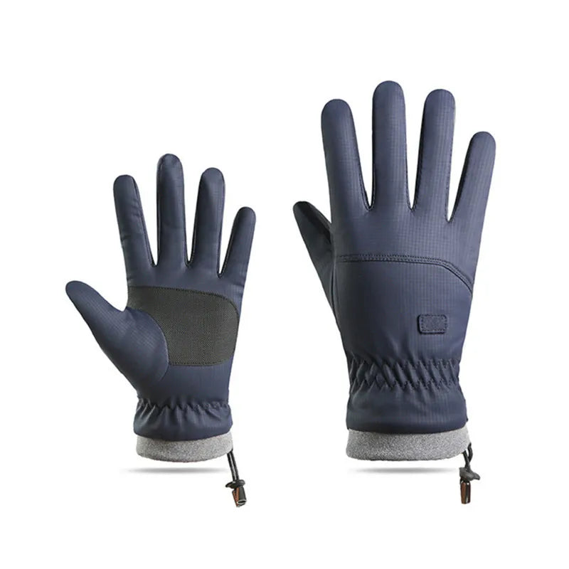 Winter -20 Degrees Cold-proof Ski Gloves Men Windproof Waterproof Keep Warm Gloves Touchscreen Anti Slip Soft Fluff Gloves
