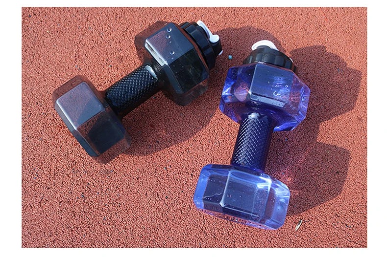 Gym Water Dumbbell Large Capacity Sport Bottle Bodybuilding Exercise Water-Filled Dumbbell Water Bottle Gym Equipment for Home
