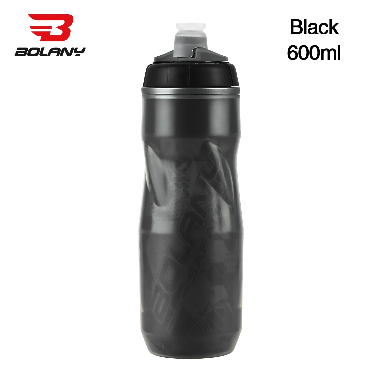 BOLANY Bicycle Water Bottle 600ml Squeeze Out Water PP5 Double Layer Heat And Ice-Protected GYM Fitness Outdoor Sports Cup