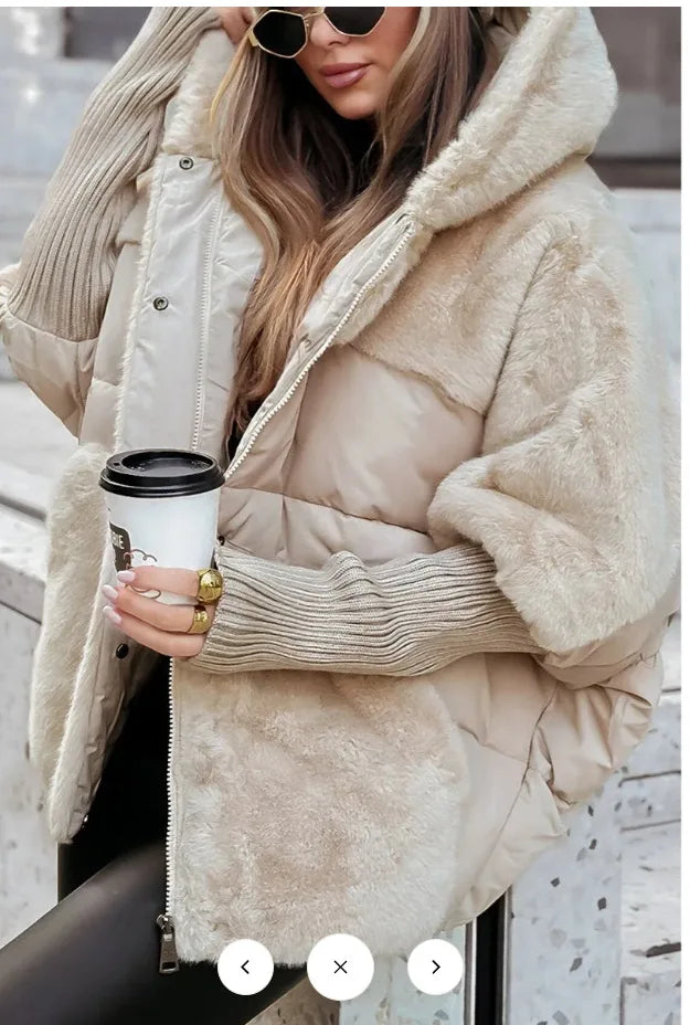 Winter Jacket Women 2024 Loose New Down Jacket Hooded Long Sleeve Winter Clothes