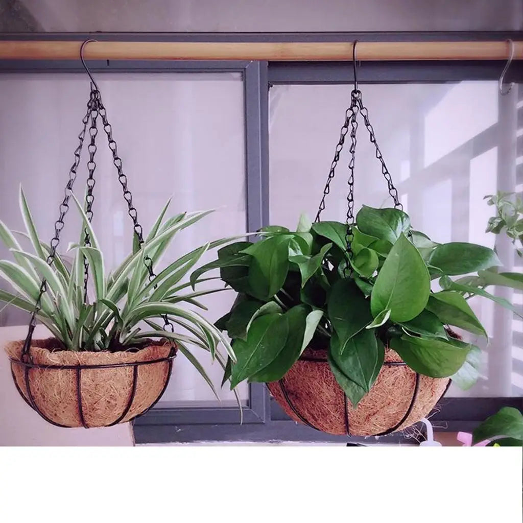 Garden Products  Black Metal Coconut Hanging Basket