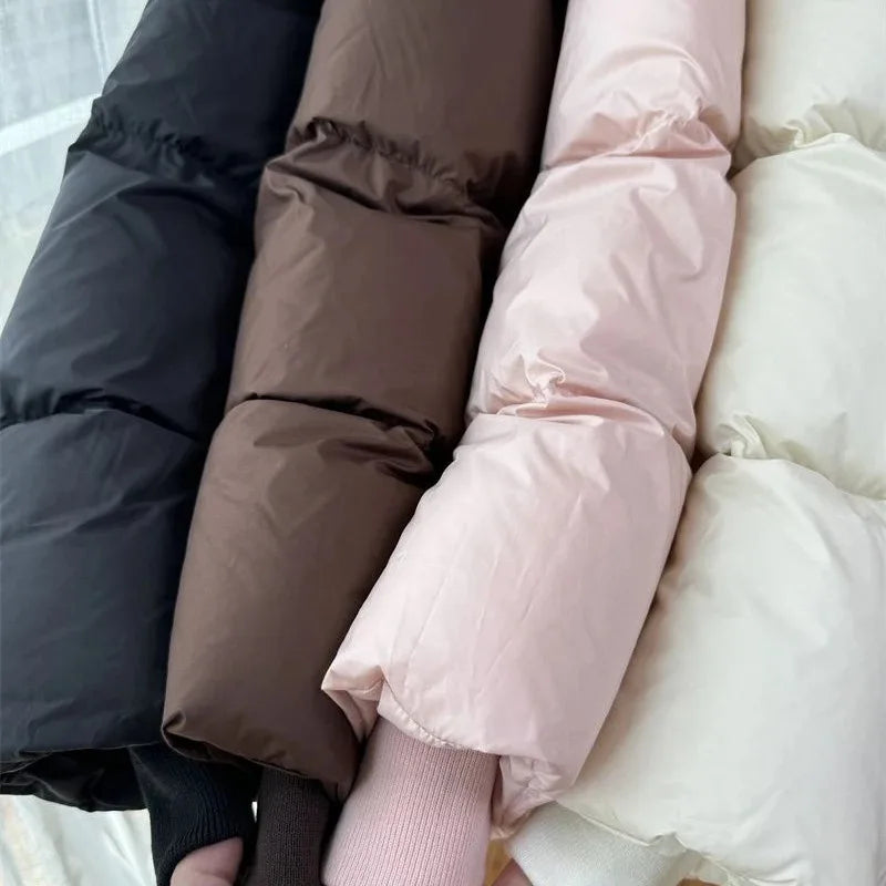 Women Winter Drawstring Lace-up Snow Women's Warm Down Jacket Hooded Puffer Jacket Parkas High Quality Cotton Padded Coat