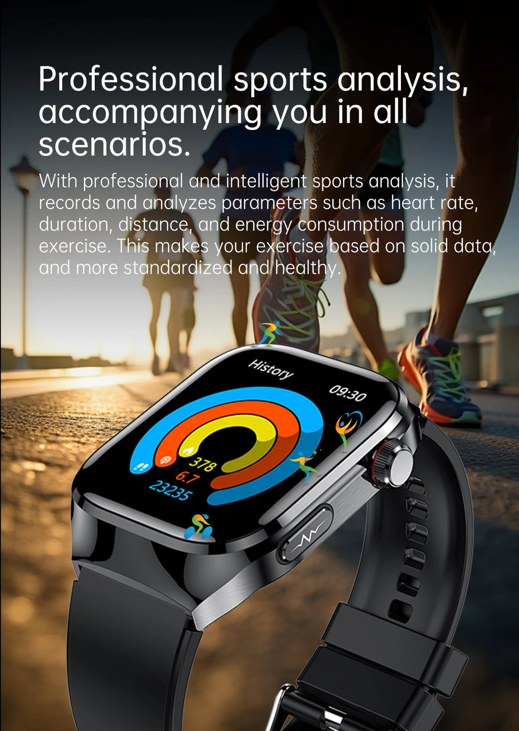 2025 New Men ECG+PPG Five Organs Health Diagnosis Smart Watch Uric Acid Blood Lipids Blood Pressure Temp Heart Rate Smartwatches