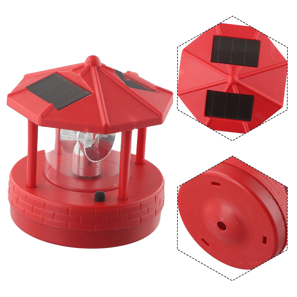 Garden Courtyard LED Solar Lighthouse Lawn Light Outdoor Waterproof Street Light Rotating Rockery Lighthouse Decorative Lights