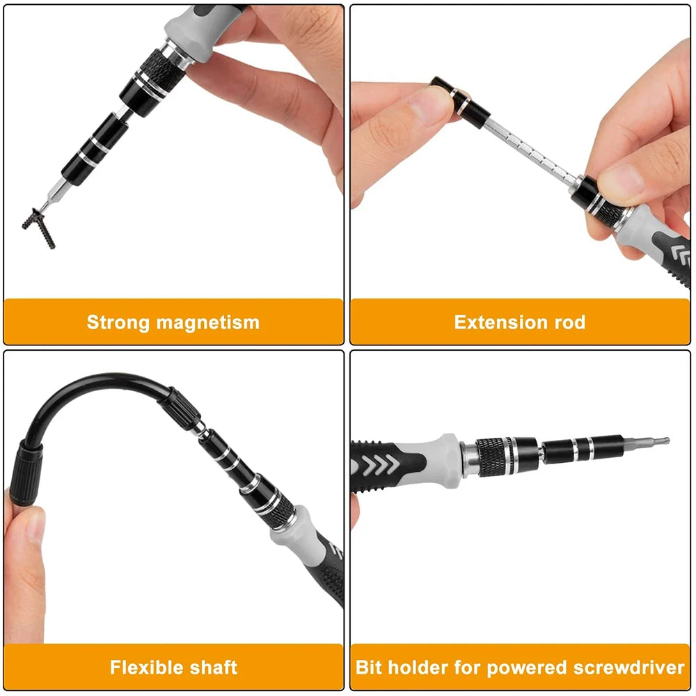25/115/135/140 in1 Screwdriver Set  Magnetic Torx Phillips Screw Bit Kit  With Electrical Remover Wrench Repair Phone PC Tools