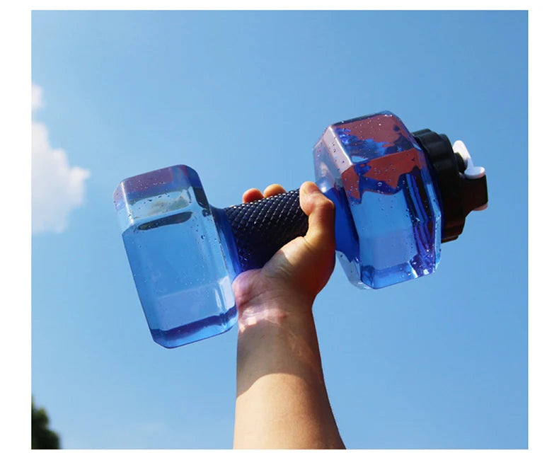 Gym Water Dumbbell Large Capacity Sport Bottle Bodybuilding Exercise Water-Filled Dumbbell Water Bottle Gym Equipment for Home