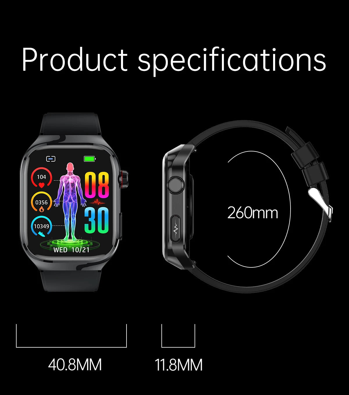 2025 New Men ECG+PPG Five Organs Health Diagnosis Smart Watch Uric Acid Blood Lipids Blood Pressure Temp Heart Rate Smartwatches