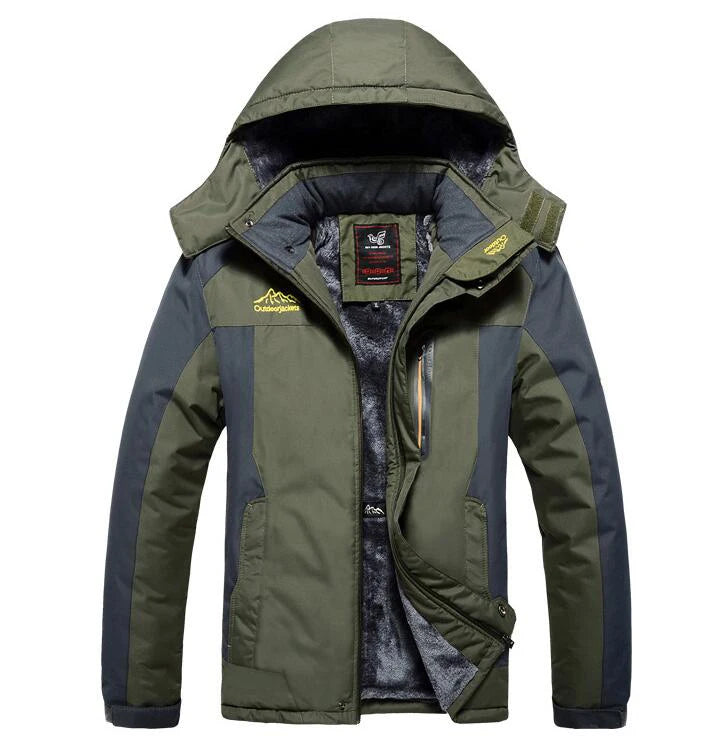 Winter Outdoors Jackets Plus Size 5XL 6XL 7XL 8XL 9XL Thicken Fleece Warm Coats Men Outwear Waterproof Windproof Hooded Jacket