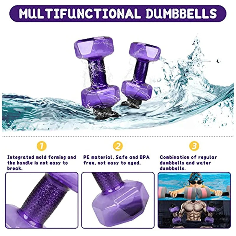 Gym Water Dumbbell Large Capacity Sport Bottle Bodybuilding Exercise Water-Filled Dumbbell Water Bottle Gym Equipment for Home