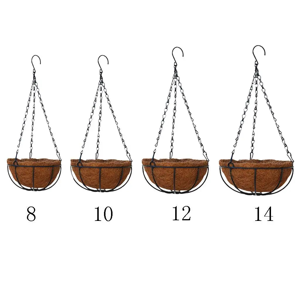 Garden Products  Black Metal Coconut Hanging Basket