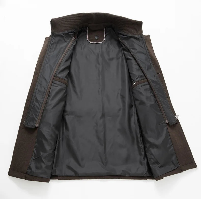 2024 Autumn/Winter Jackets for Men's Clothing Business Woolen Coats for Men Fashion Double Collar Cold Resistant