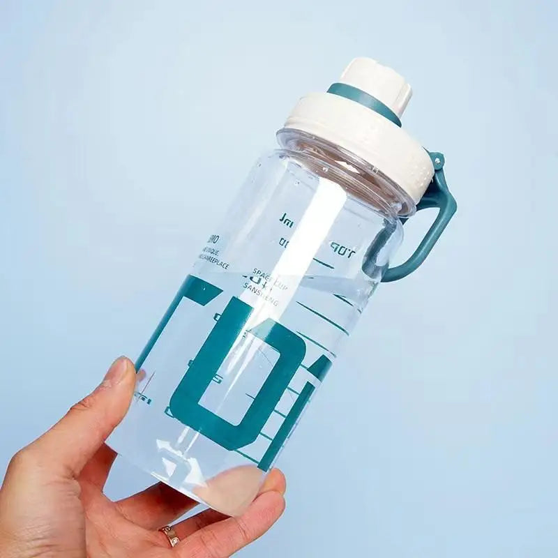 1Pc 600ml Water Bottle With Handle Plastic Clear Gym Fitness Drinking Bottle Outdoor Camping Climbing Hiking Sports Bottle