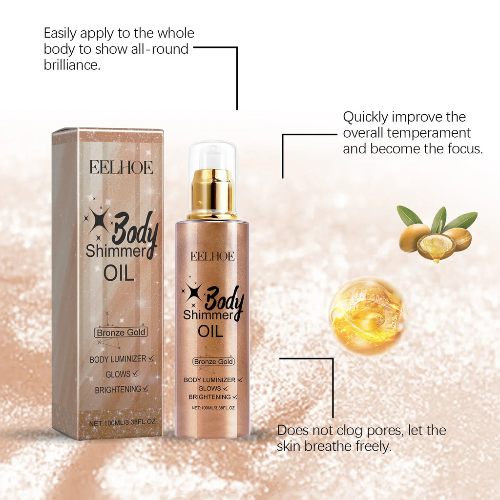 Summer Glow with Whole Body Glitter Spray: Water-resistant and Long-lasting Formula, Enhance Skin Elasticity with Natural Shine