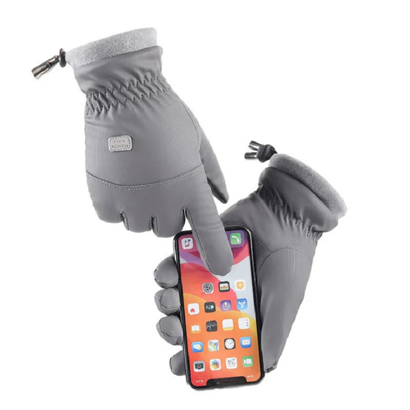 Winter -20 Degrees Cold-proof Ski Gloves Men Windproof Waterproof Keep Warm Gloves Touchscreen Anti Slip Soft Fluff Gloves