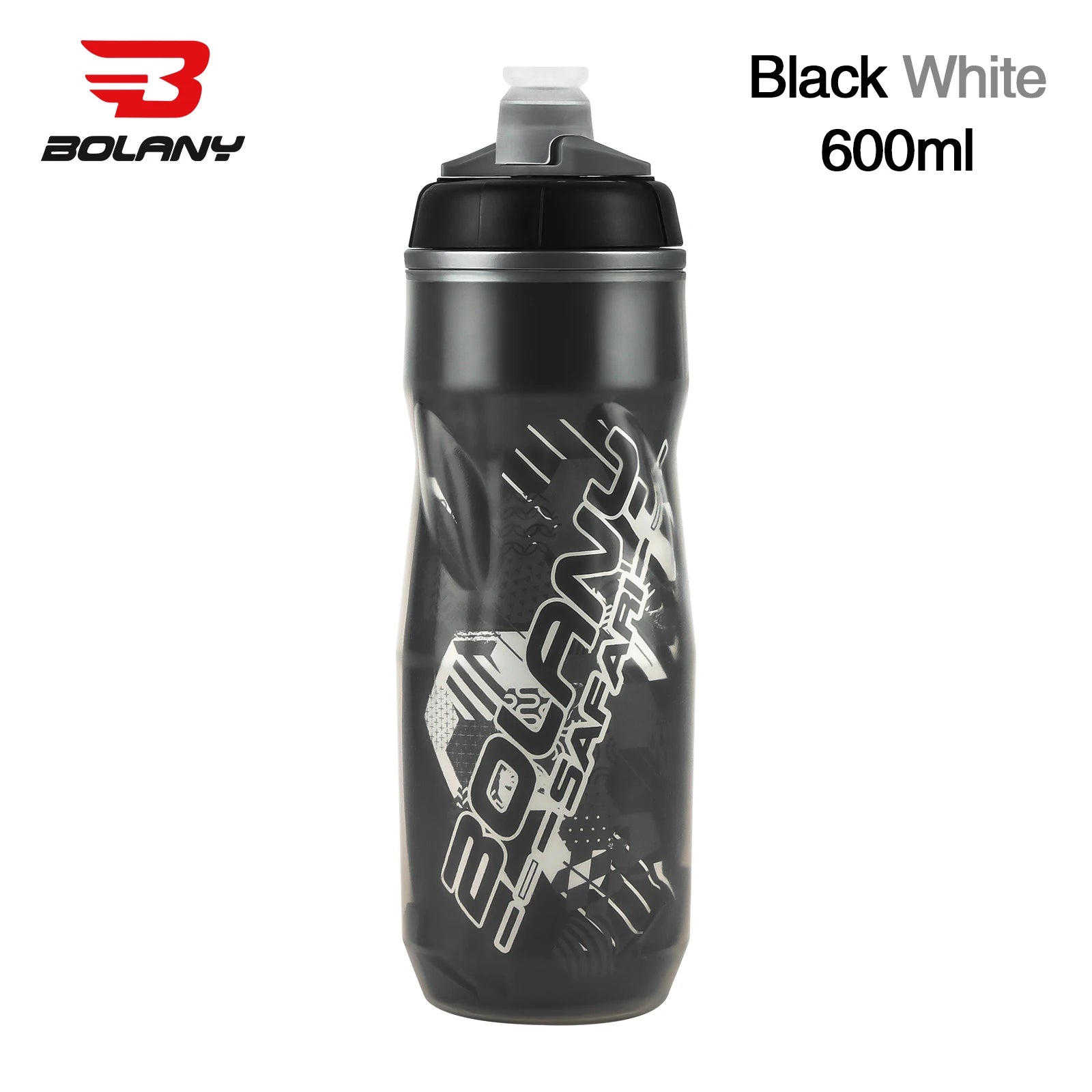 BOLANY Bicycle Water Bottle 600ml Squeeze Out Water PP5 Double Layer Heat And Ice-Protected GYM Fitness Outdoor Sports Cup