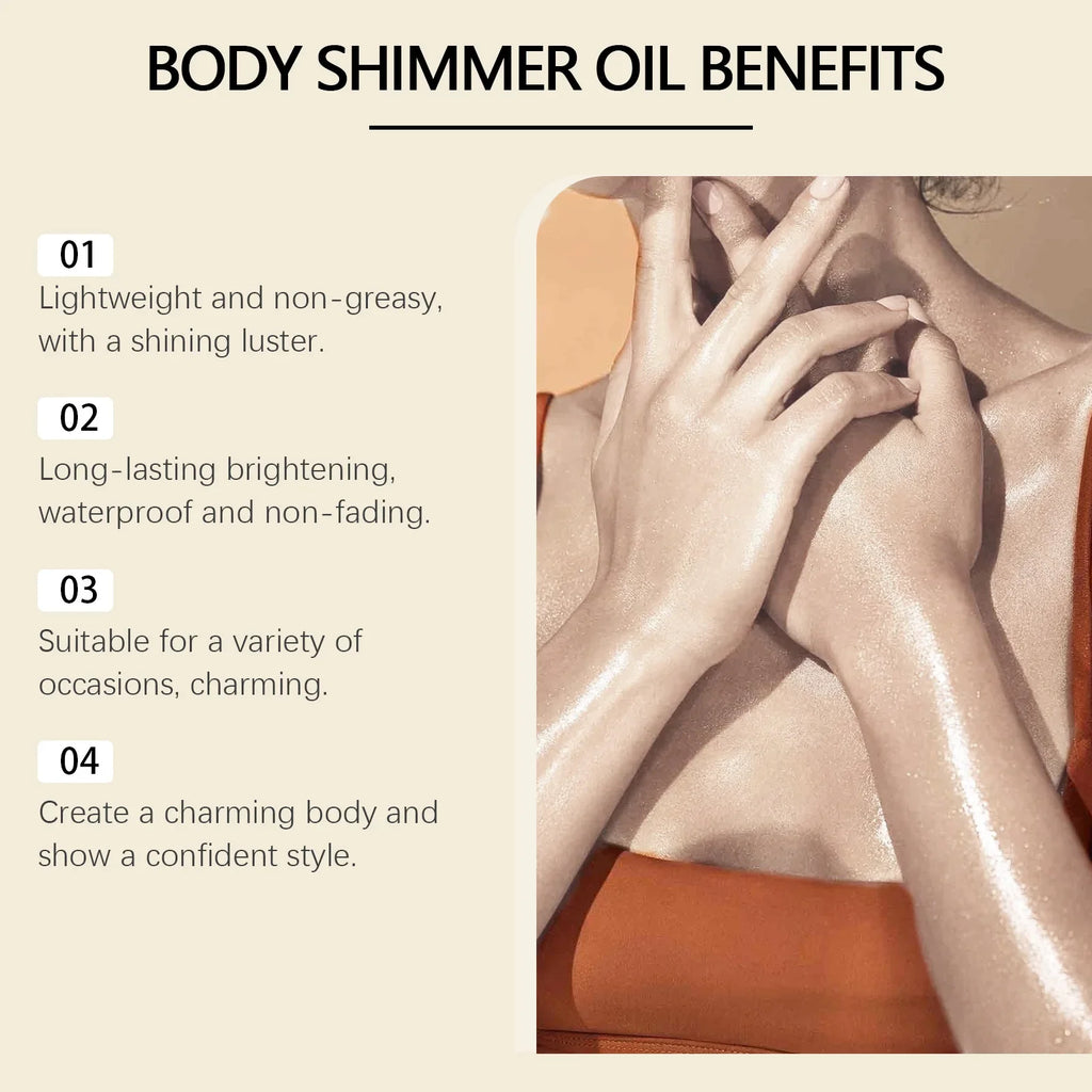 Summer Glow with Whole Body Glitter Spray: Water-resistant and Long-lasting Formula, Enhance Skin Elasticity with Natural Shine
