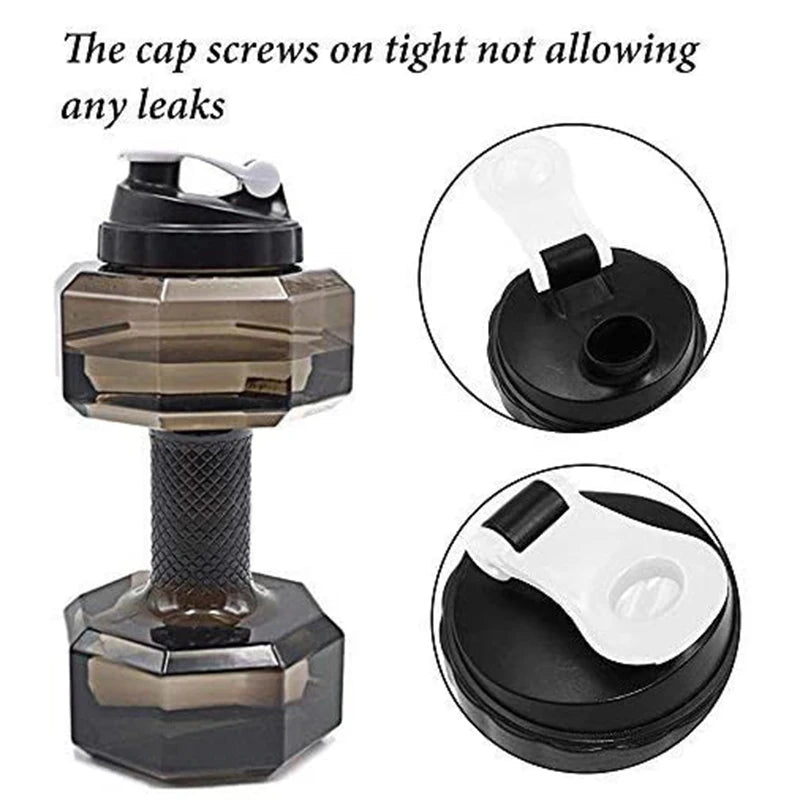 Gym Water Dumbbell Large Capacity Sport Bottle Bodybuilding Exercise Water-Filled Dumbbell Water Bottle Gym Equipment for Home